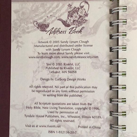 Sandy Lynam Clough Tea in the Garden Address Book. And magnetic notes - Picture 12 of 13